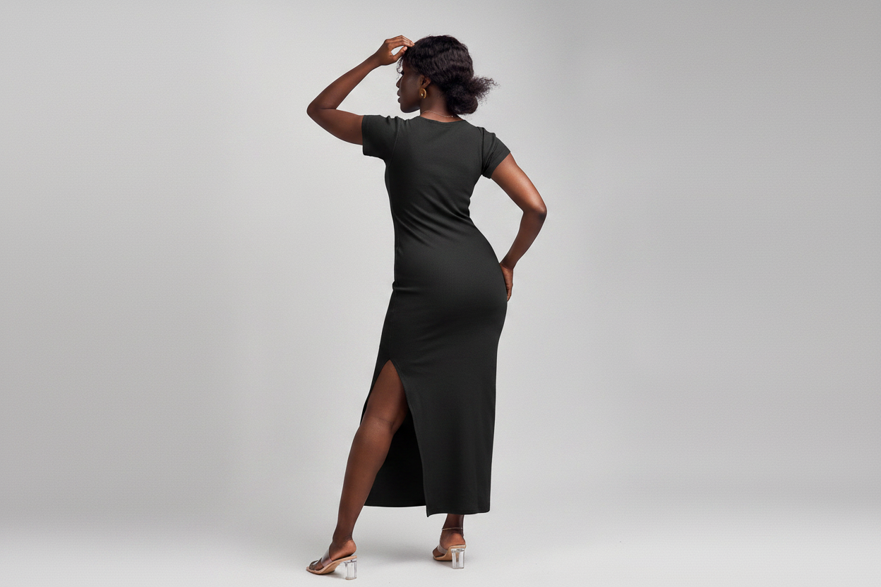"Sweet Pea" Bodycon Charcoal Grey