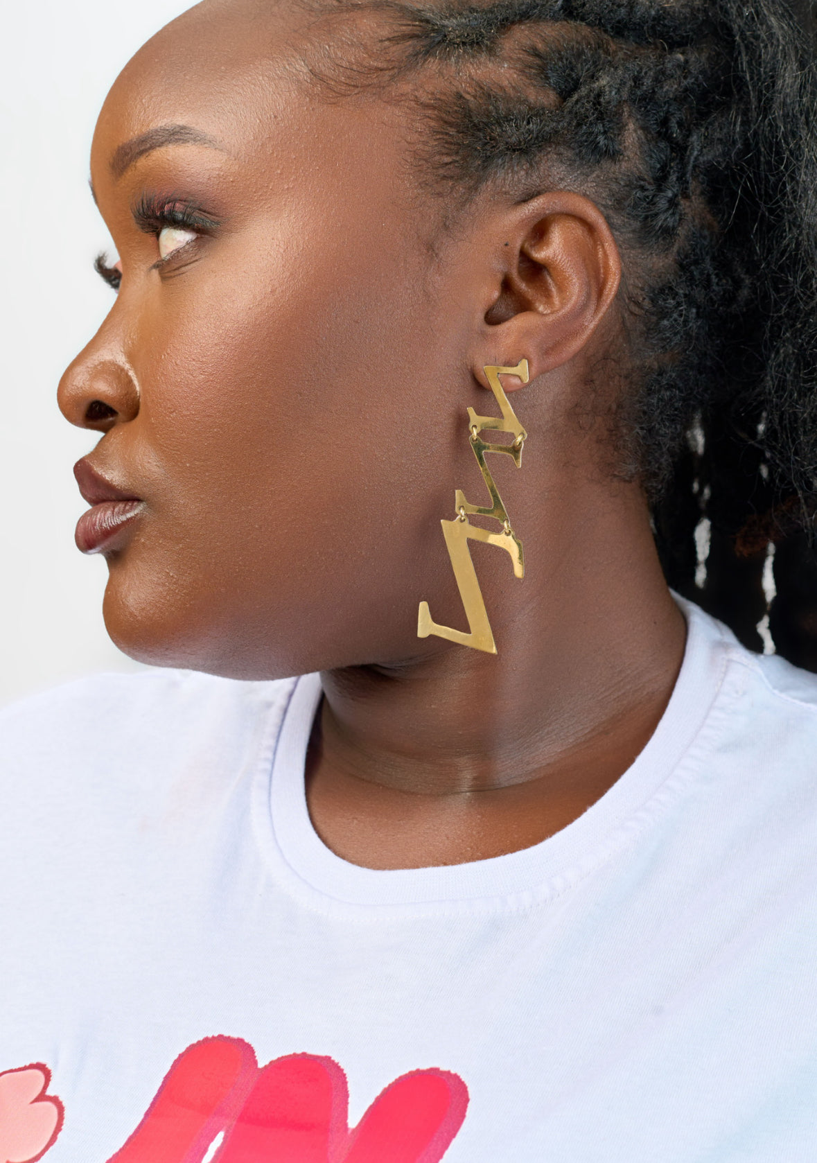Drop Down “Z” Statement Earings