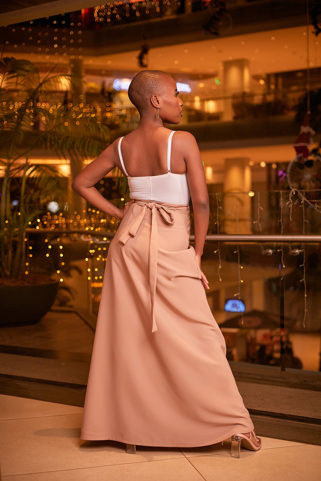 “Sienna” Maxi Wrap Skirt- Beige
