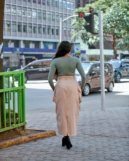 "Still Got it Cotton Cargo Skirt