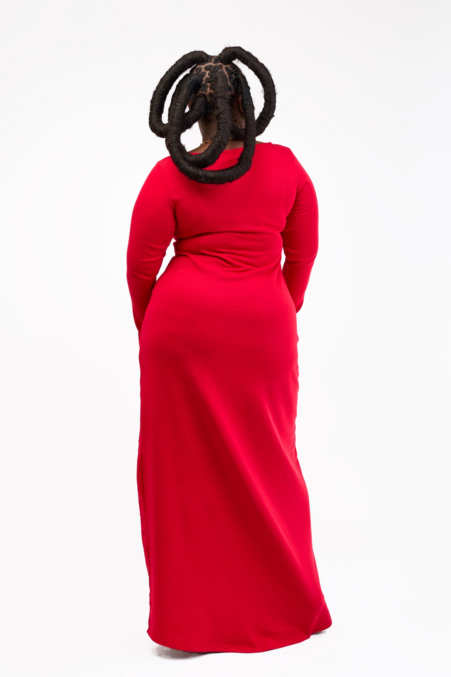 “Stop and Flare" Maxi Bodycon dress- Scarlet