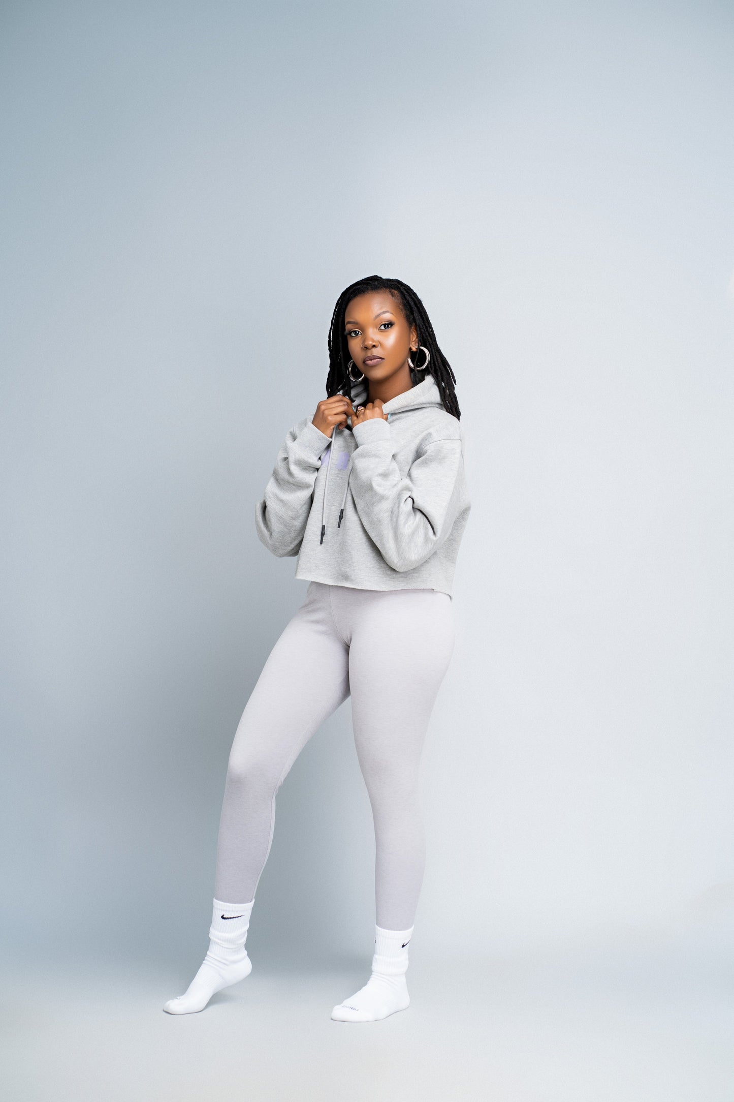 Zia Basic High Waisted Leggings- Grey