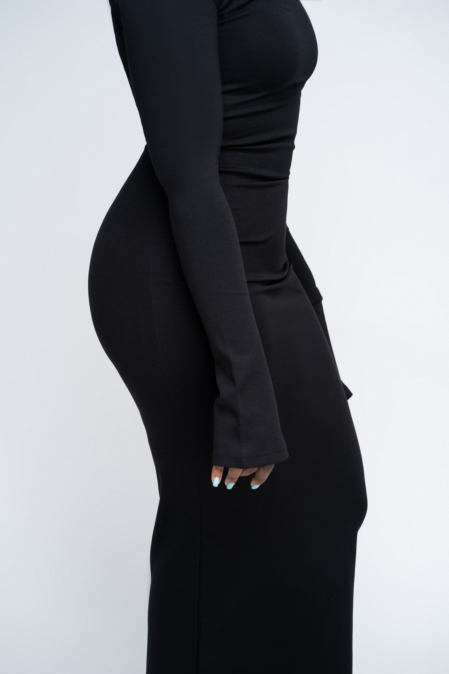 "Stop and Flare" Maxi Bodycon dress