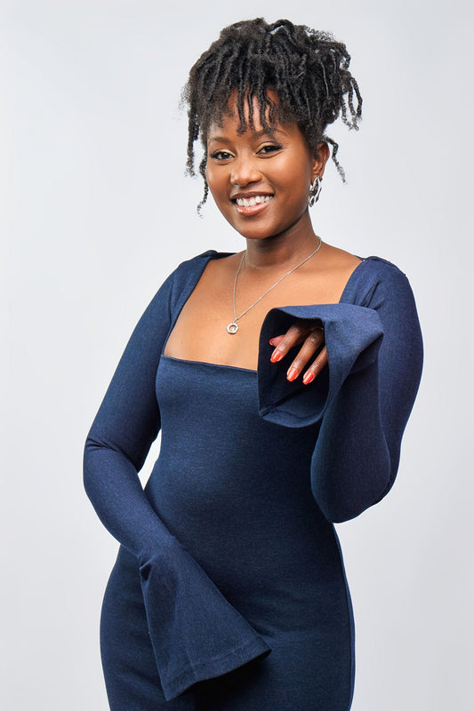 “Effortlessly Elegant” Mini Bodycon Dress- Navy Blue