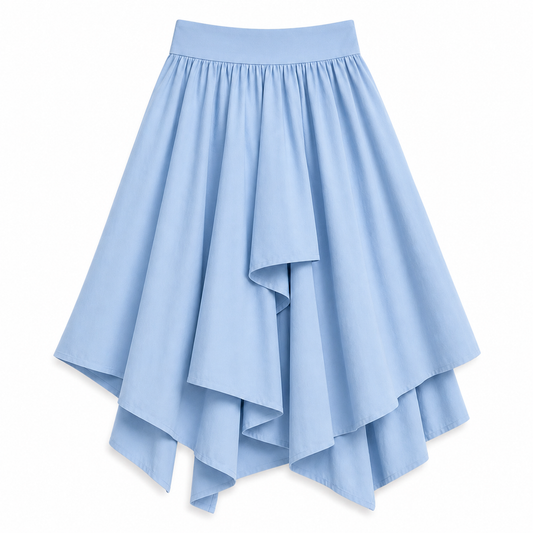 "Wild Petal" Skirt- Sky blue