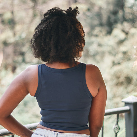 “Basic” Navy Crop Top