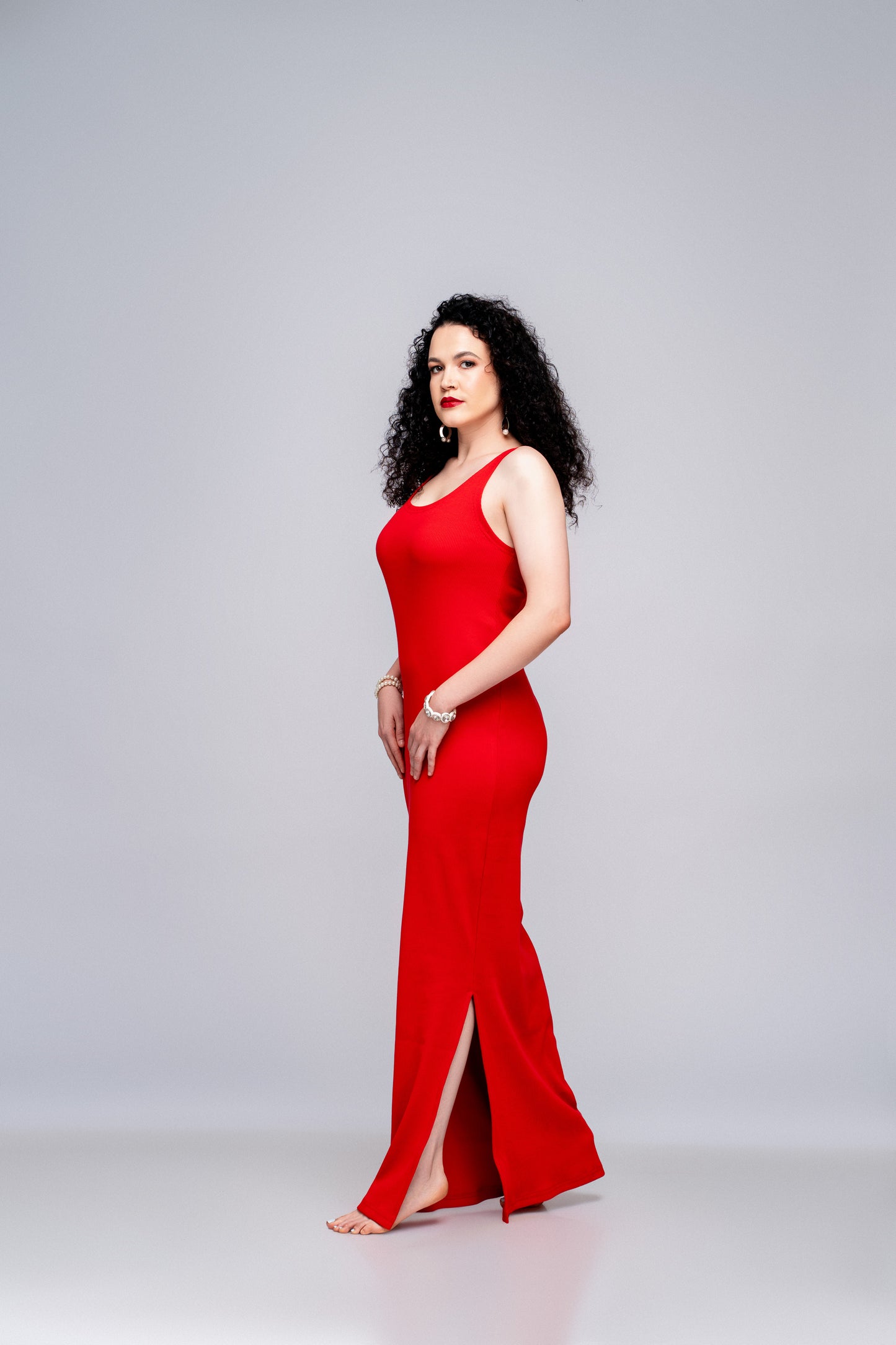 "Ribbed & Ready" Bodycon Ribbed Dress- Scarlet
