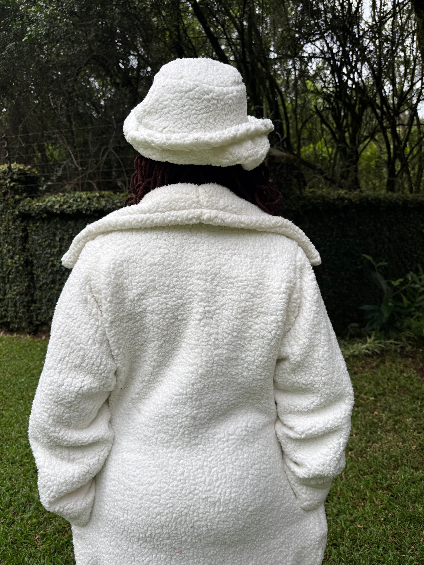 “Cover Girl” Teddy Coat- Pearly White