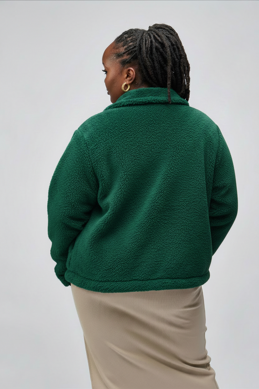 “All Fur it” Teddy Coat- Emerald Green
