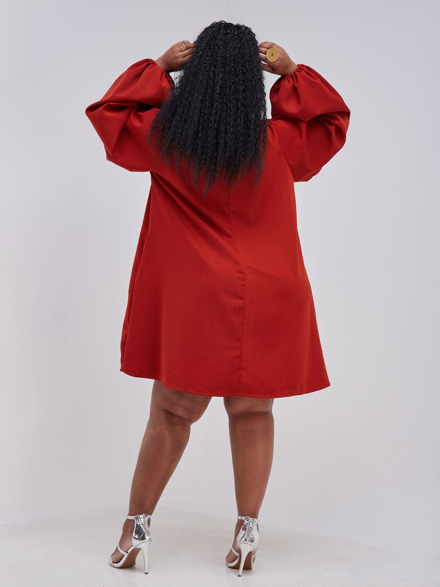 “Above Average" A Line Dress-Burnt Orange