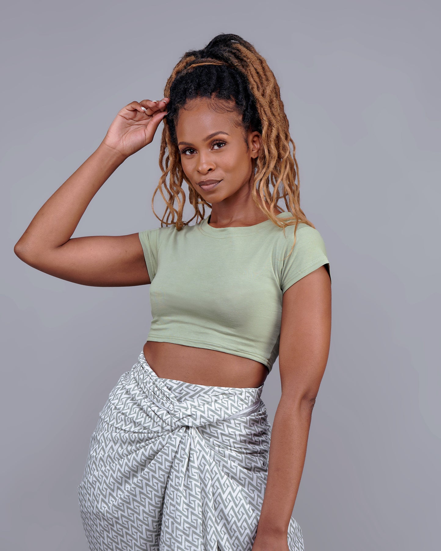 "Essentials" Crop Top- White