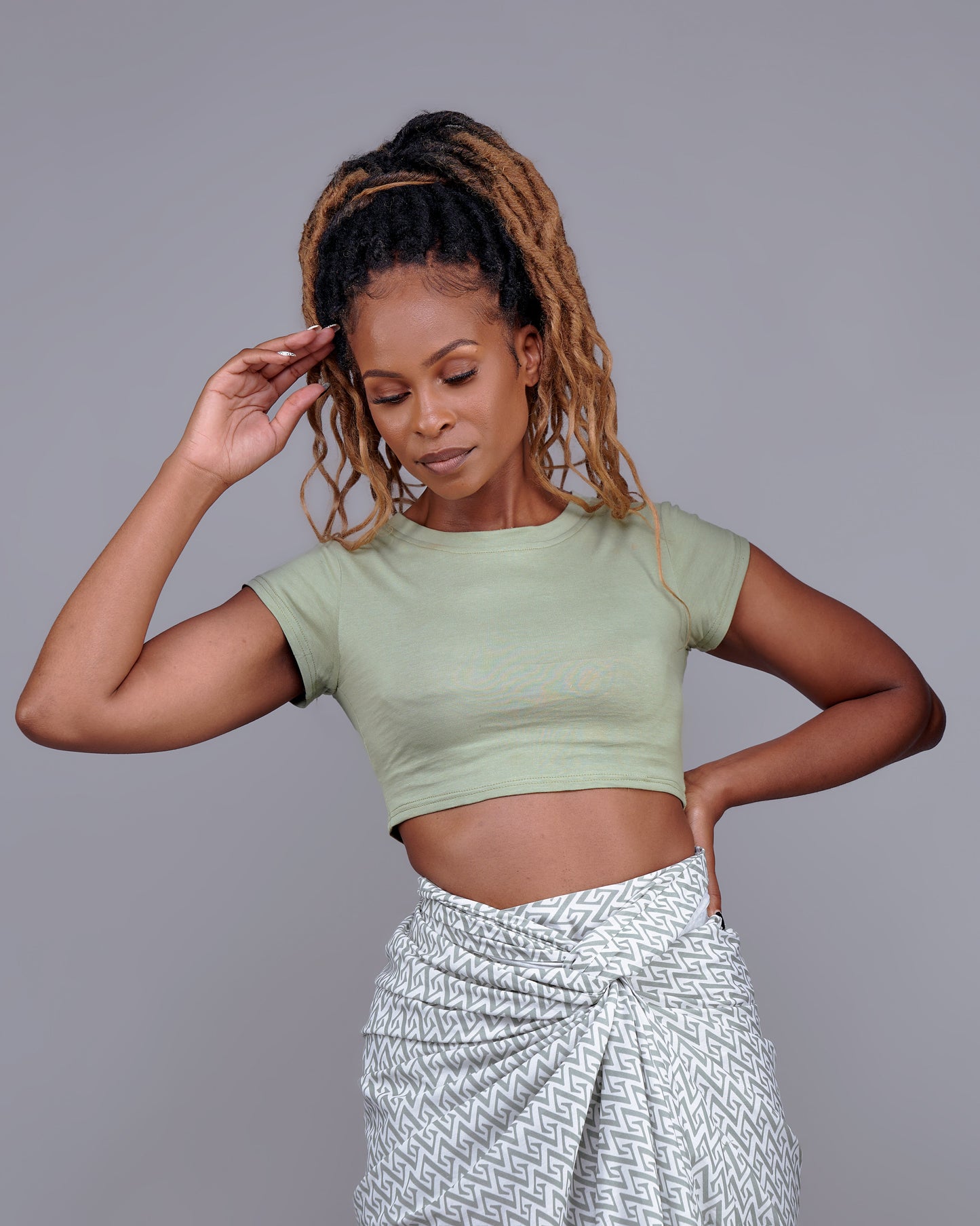 "Essentials" Crop Top- White