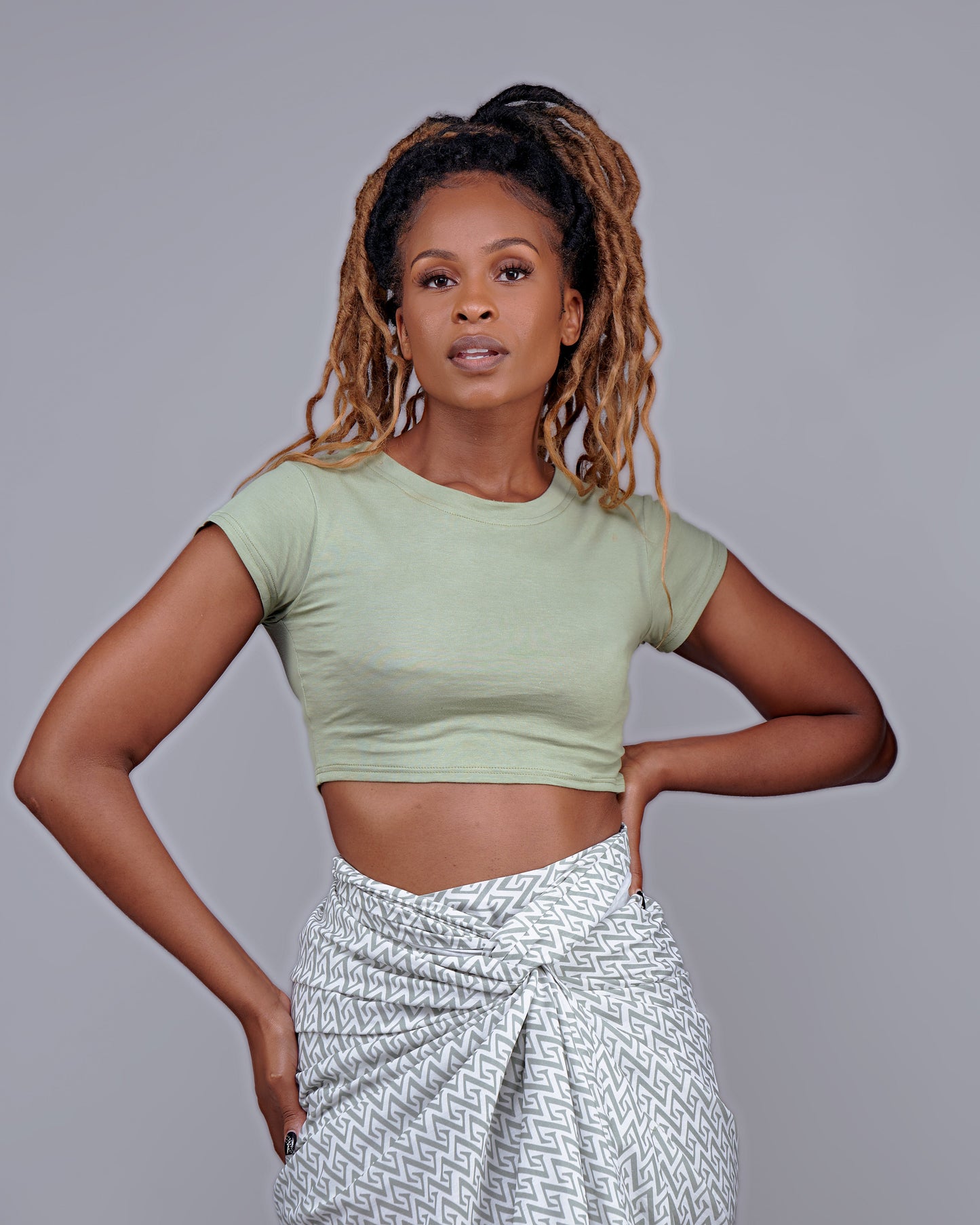 "Essentials" Crop Top- White
