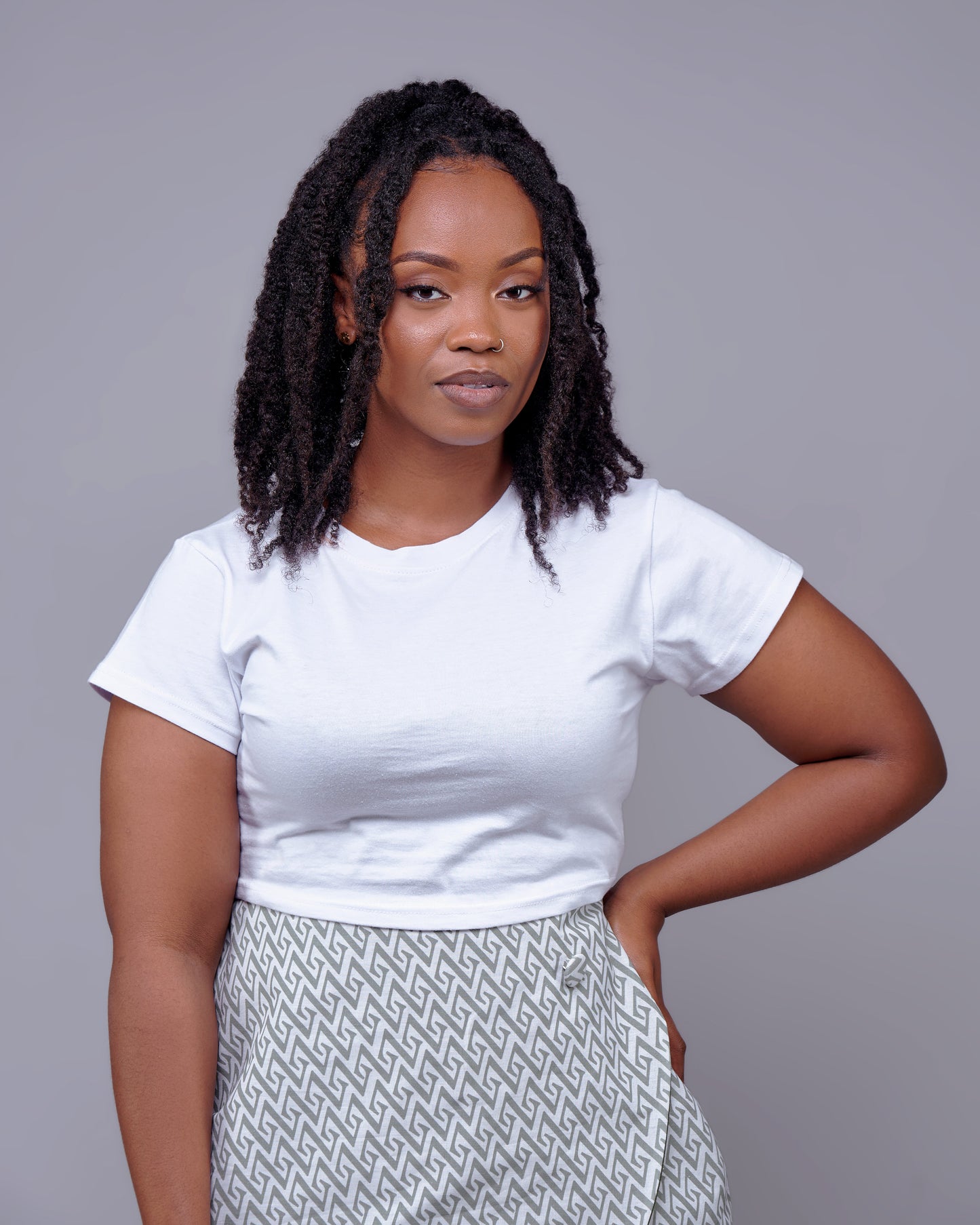 "Essentials" Crop Top- White
