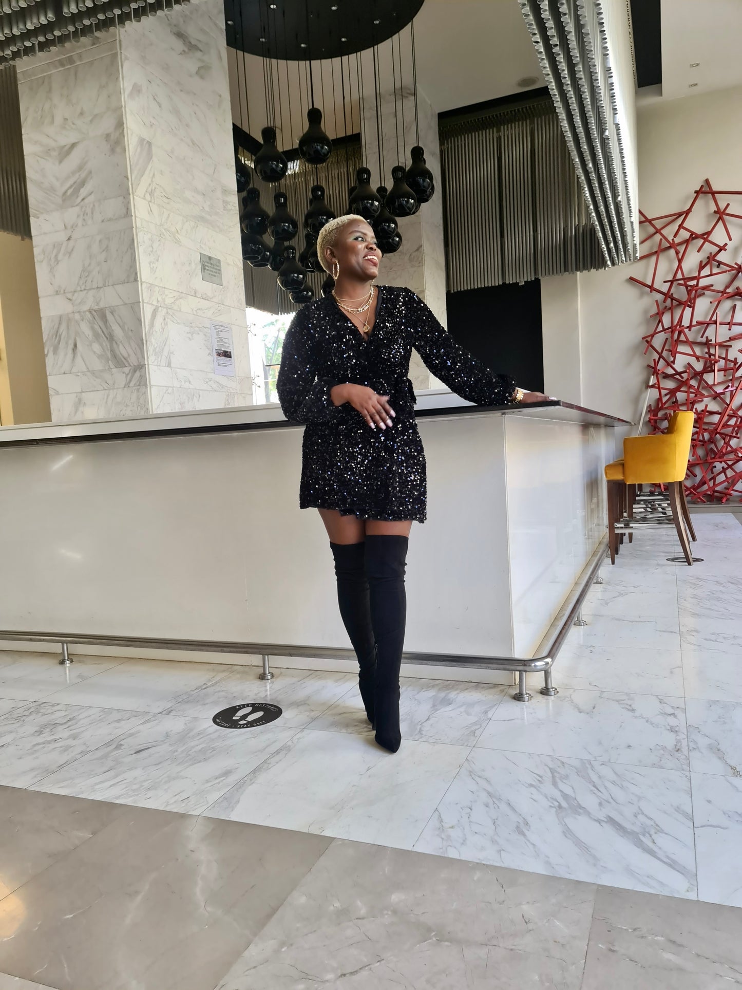 “Made for you" Sequin Wrap Dress