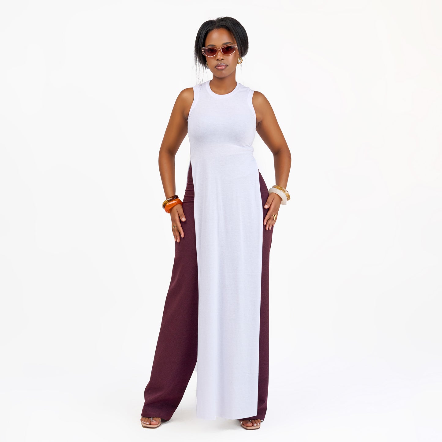 “Slit Happens” Vest Top- White