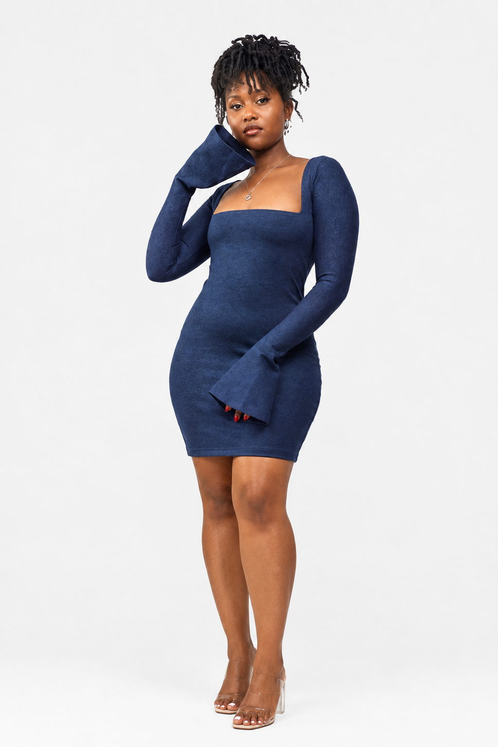 “Effortlessly Elegant” Mini Bodycon Dress- Navy Blue