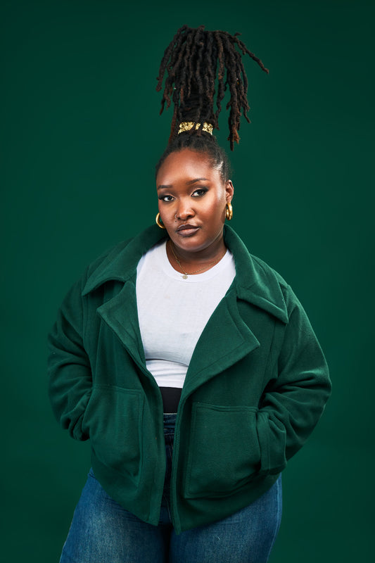“All Fur it” Teddy Coat- Emerald Green