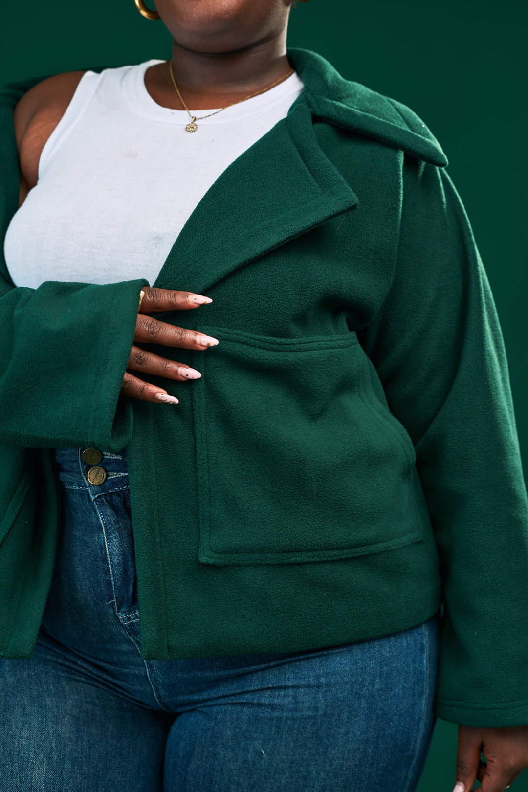 “All Fur it” Teddy Coat- Emerald Green