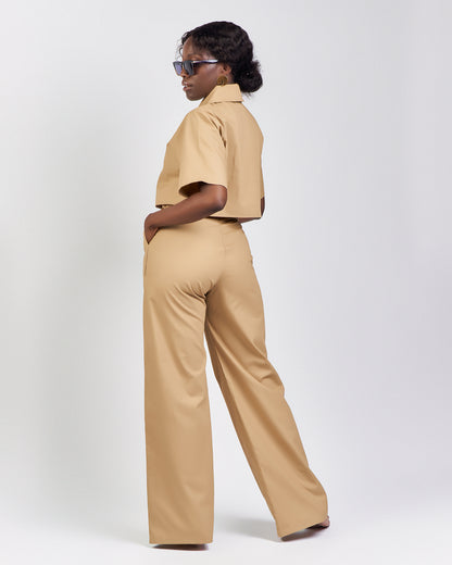 “Booked & Busy” Pant Set- Camel