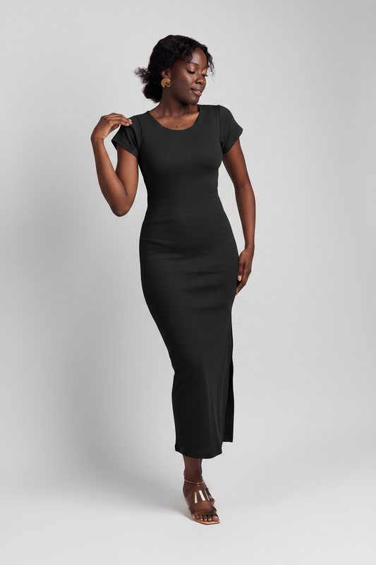"Sweet Pea"  Bodycon Charcoal Grey