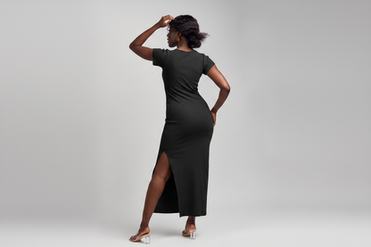 "Sweet Pea"  Bodycon Charcoal Grey