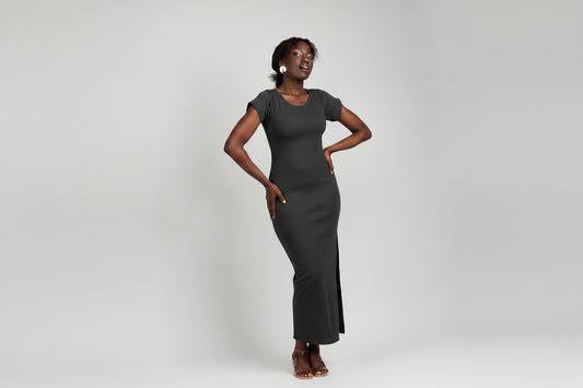 "Sweet Pea"  Bodycon Charcoal Grey