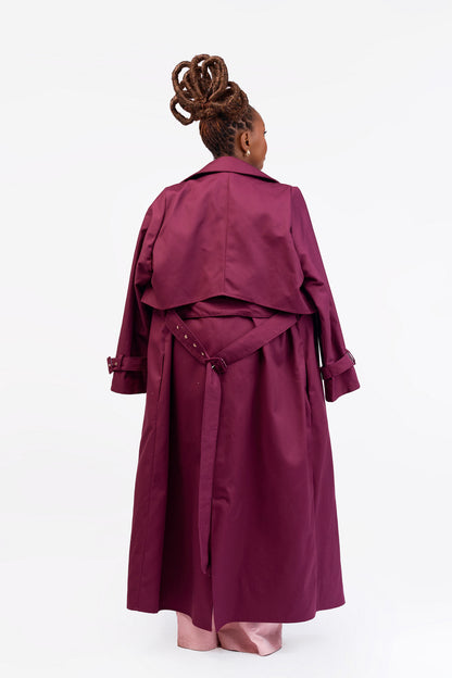 "Final Say” Trench Coat- Shiraz