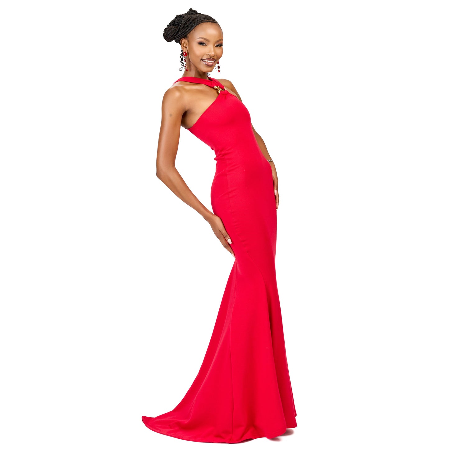 “Ace of Hearts” Bodycon Maxi Dress- Scarlet