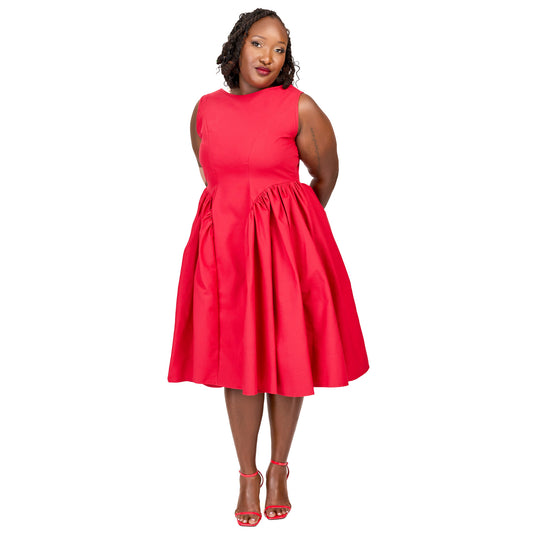 “Pinky Promise” Milkmaid Dress- Scarlet
