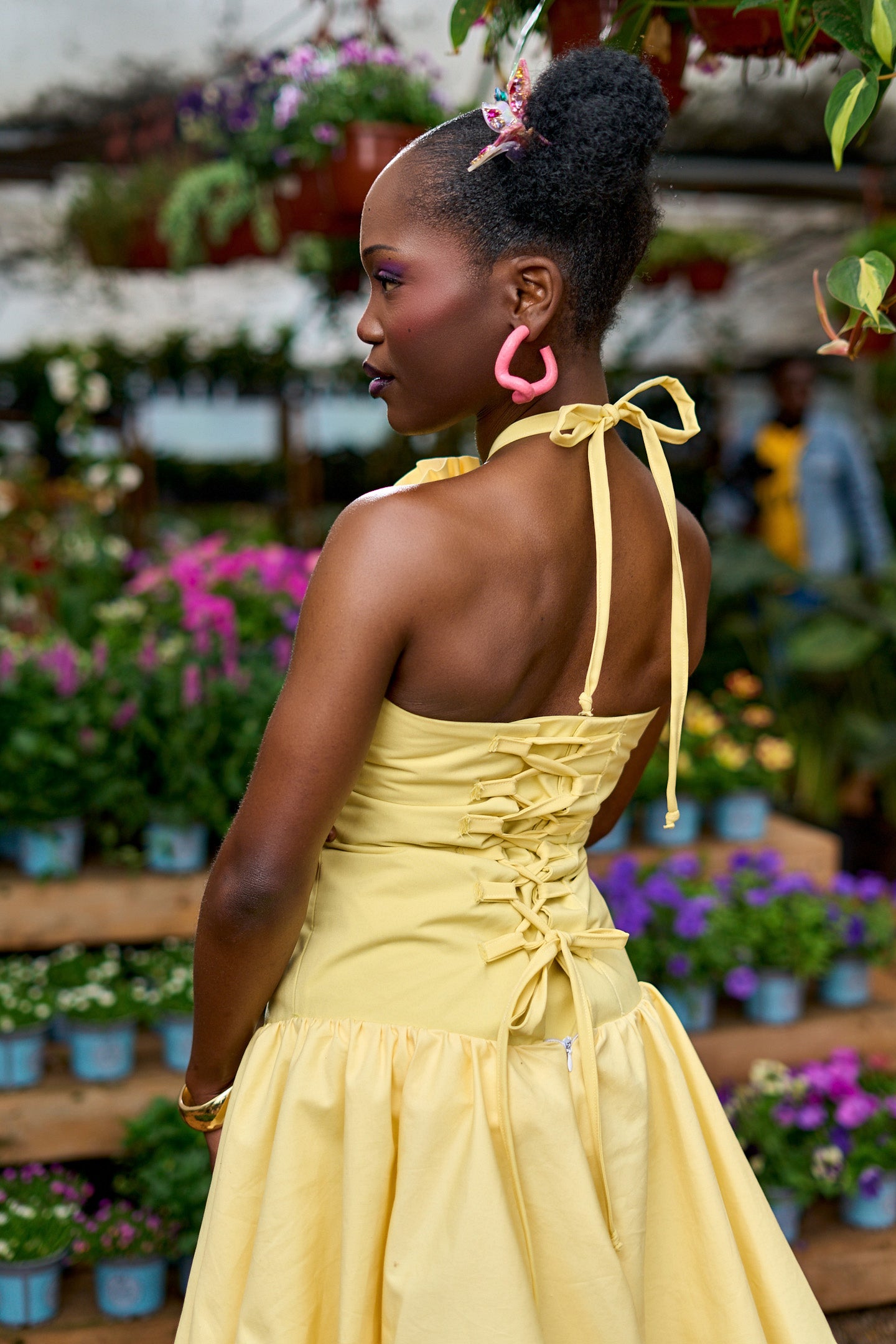 "Soft Bloom" Tiered Maxi Dress- Butter Yellow