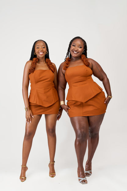 "Baby Bloom" Mini Skirt - Spice