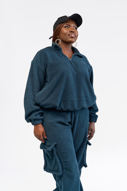 “Teddy Oh Baby” Pant Set- Dark Teal