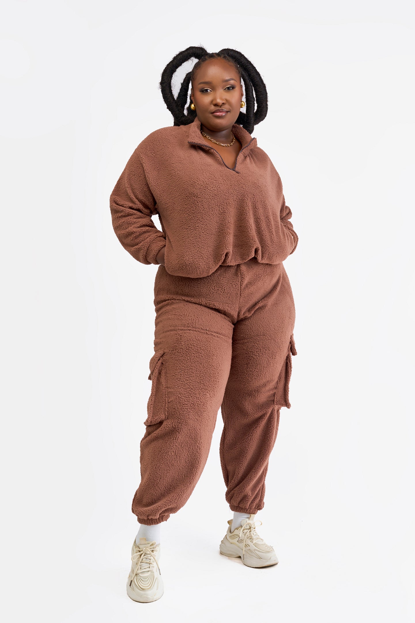 “Teddy Oh Baby” Pant Set- Terracotta