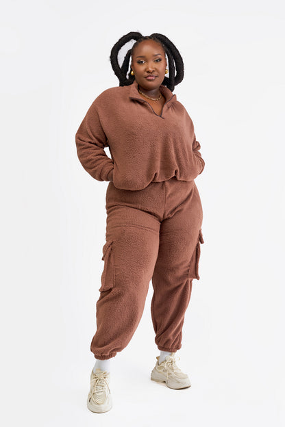 “Teddy Oh Baby” Pant Set- Terracotta
