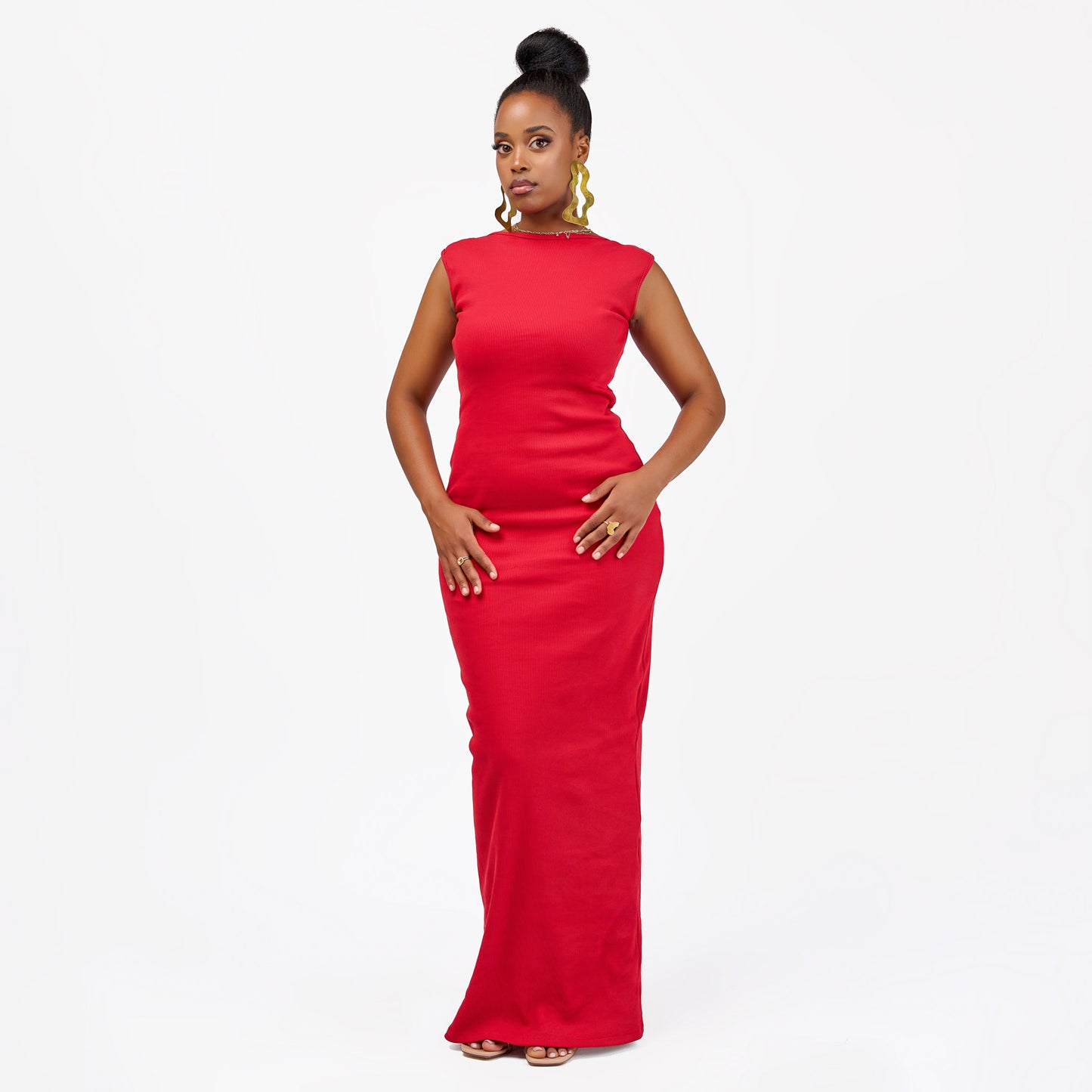“Red Siren” Bodycon Dress- Scarlet