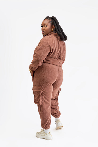 “Teddy Oh Baby” Pant Set- Terracotta