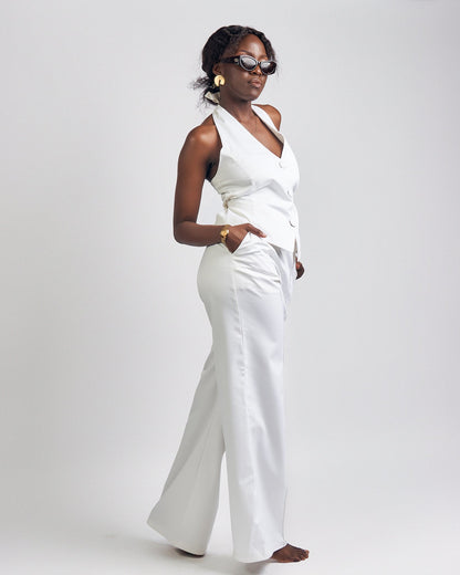 "Savannah " Waist Coat White