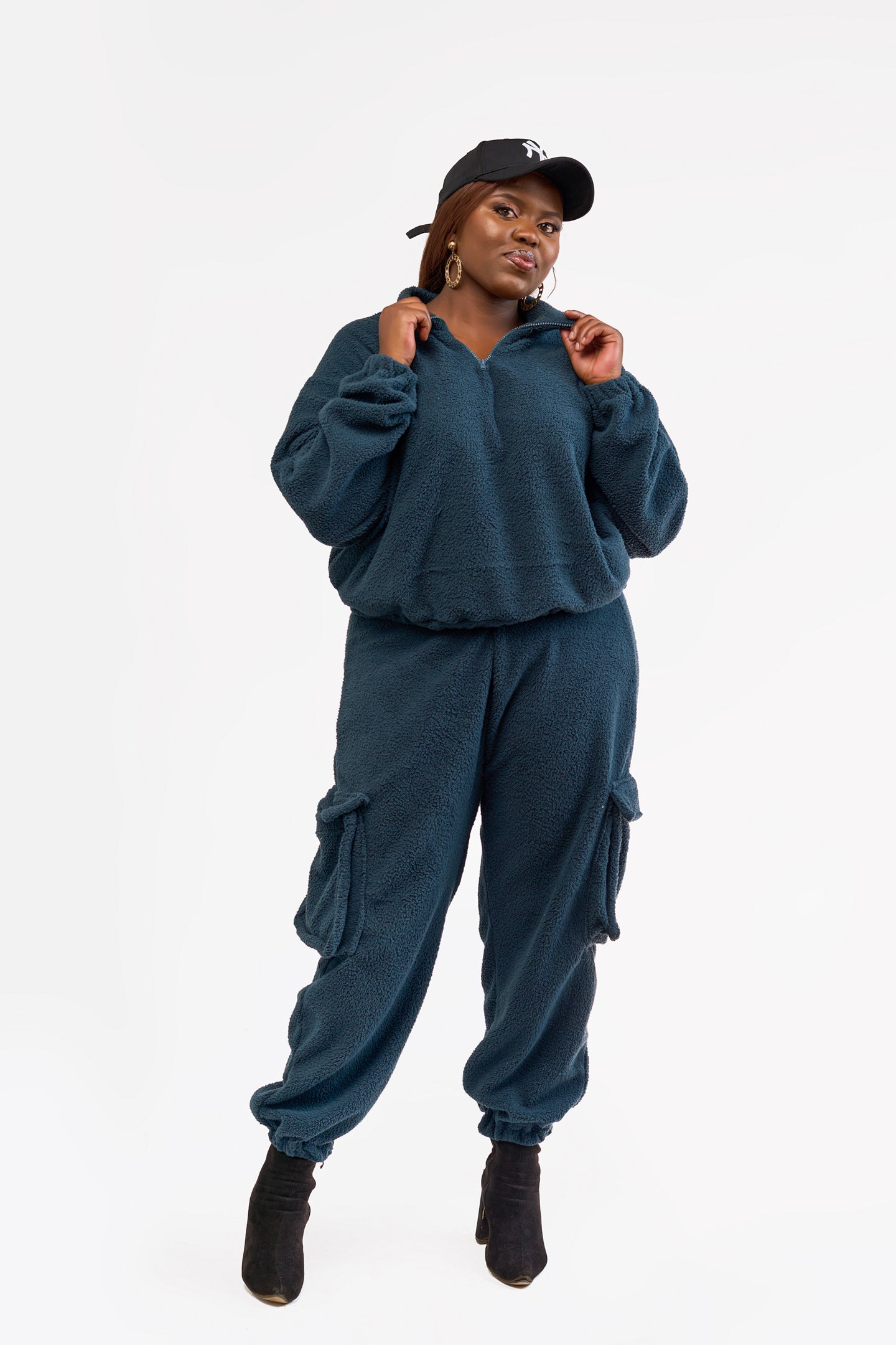 “Teddy Oh Baby” Pant Set- Dark Teal