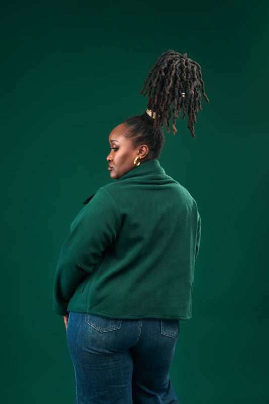 “All Fur it” Teddy Coat- Emerald Green