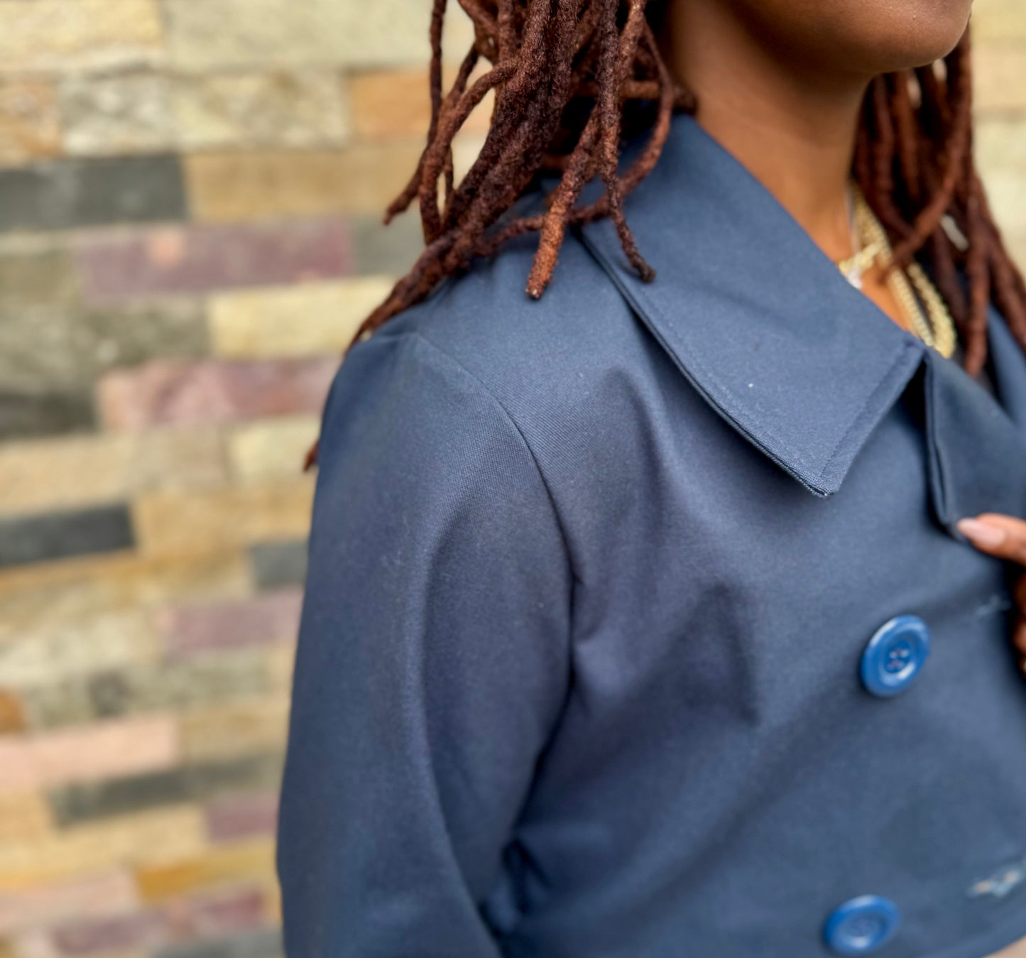 "Say Less” Crop Trench Coat