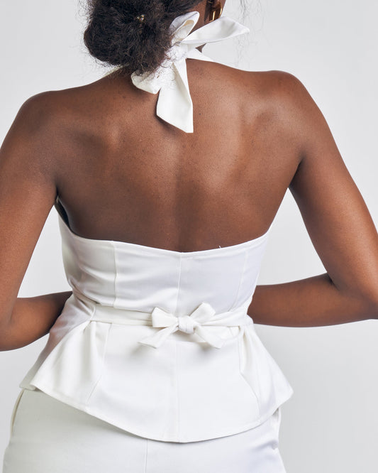 "Savannah " Waist Coat White