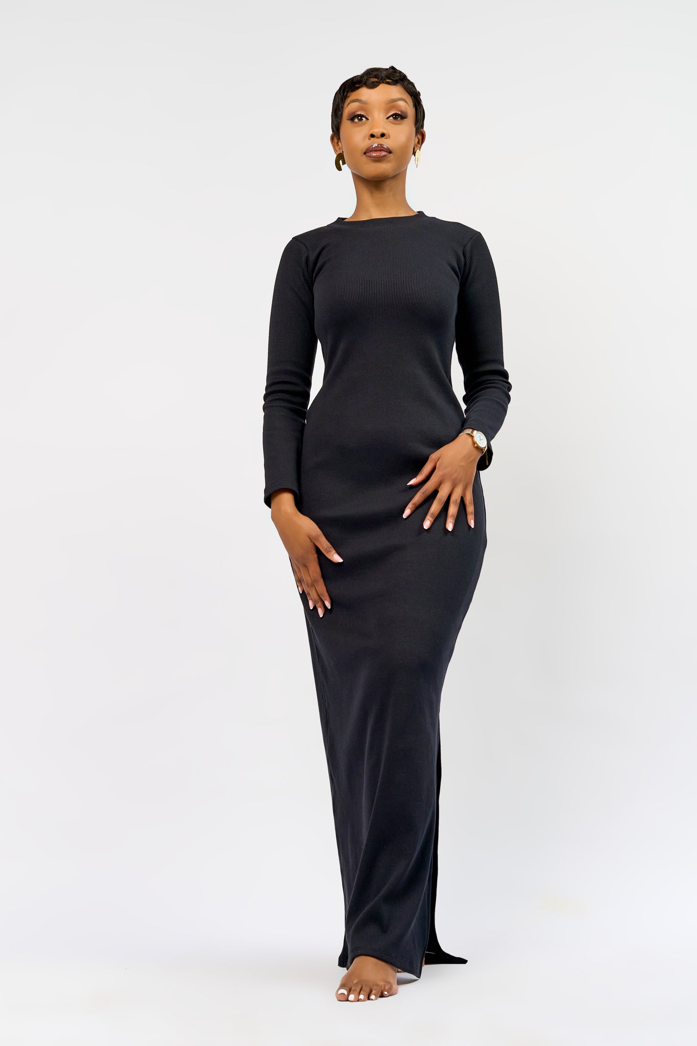 “Bailey " Maxi Bodycon Dress- Black