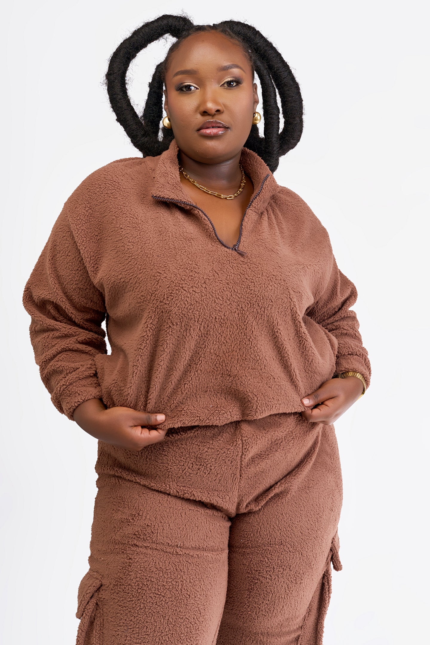 “Teddy Oh Baby” Pant Set- Terracotta