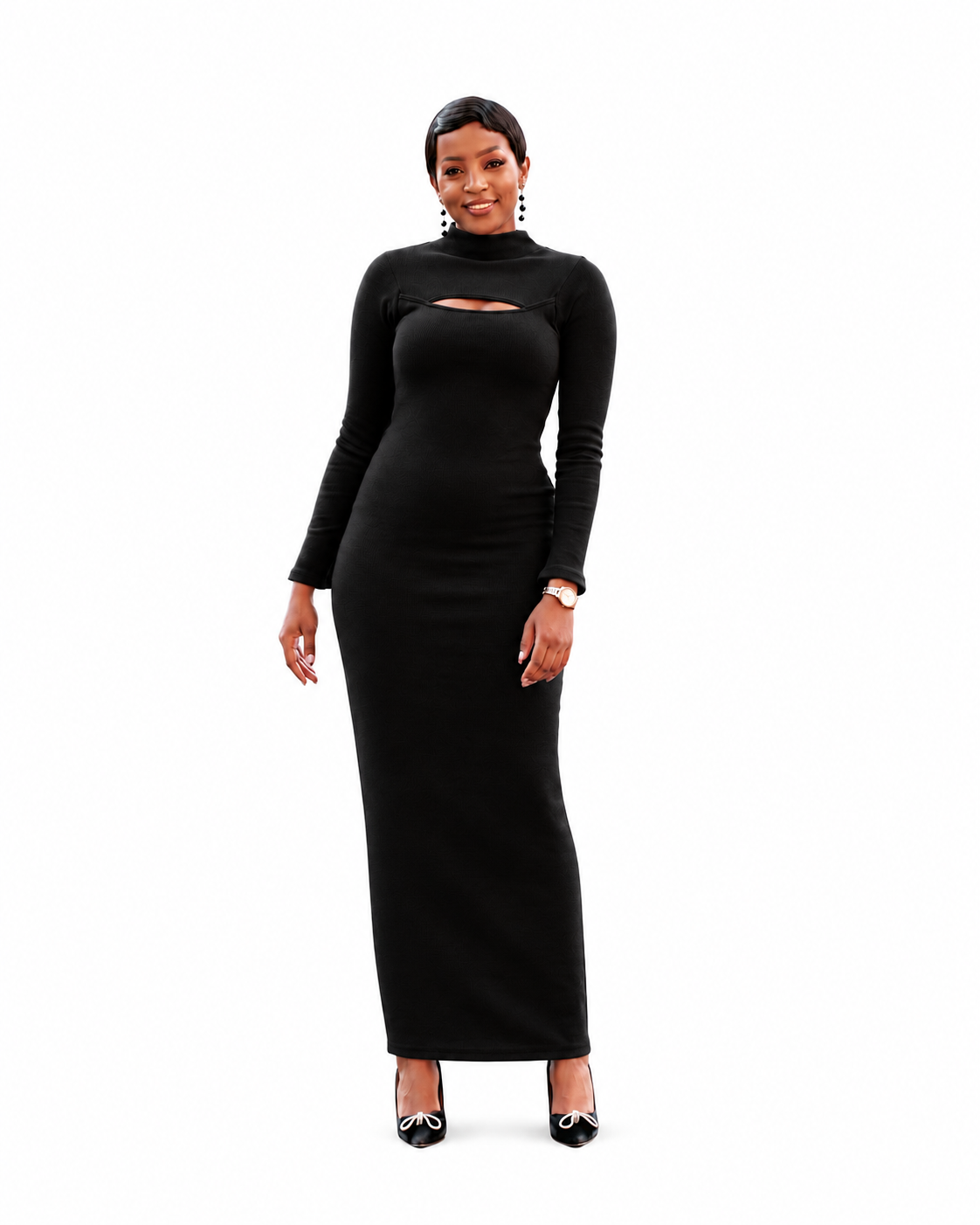 "Black Cat Energy" Bodycon Ribbed Dress