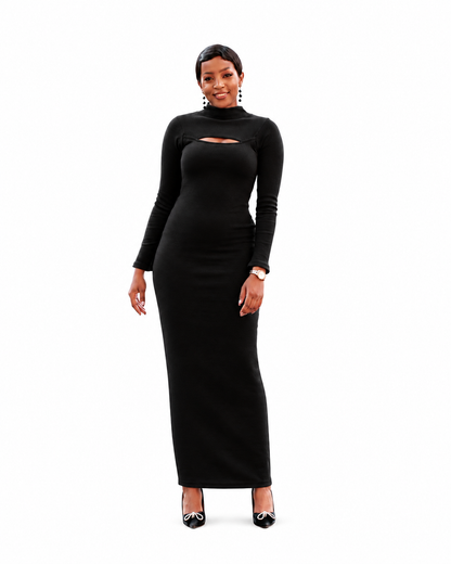 "Black Cat Energy" Bodycon Ribbed Dress