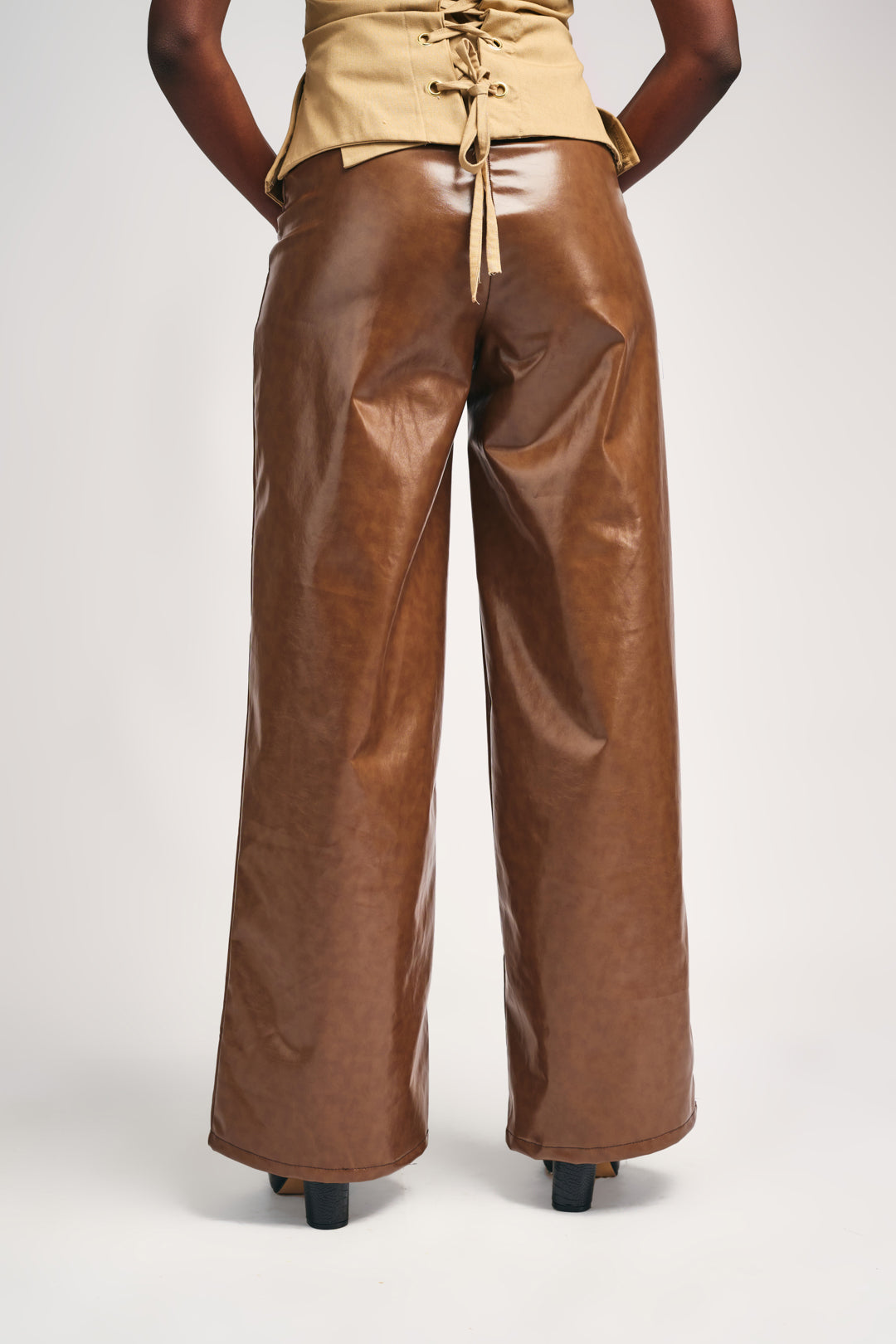 Mocha Affair Vegan Wide Leg Pants