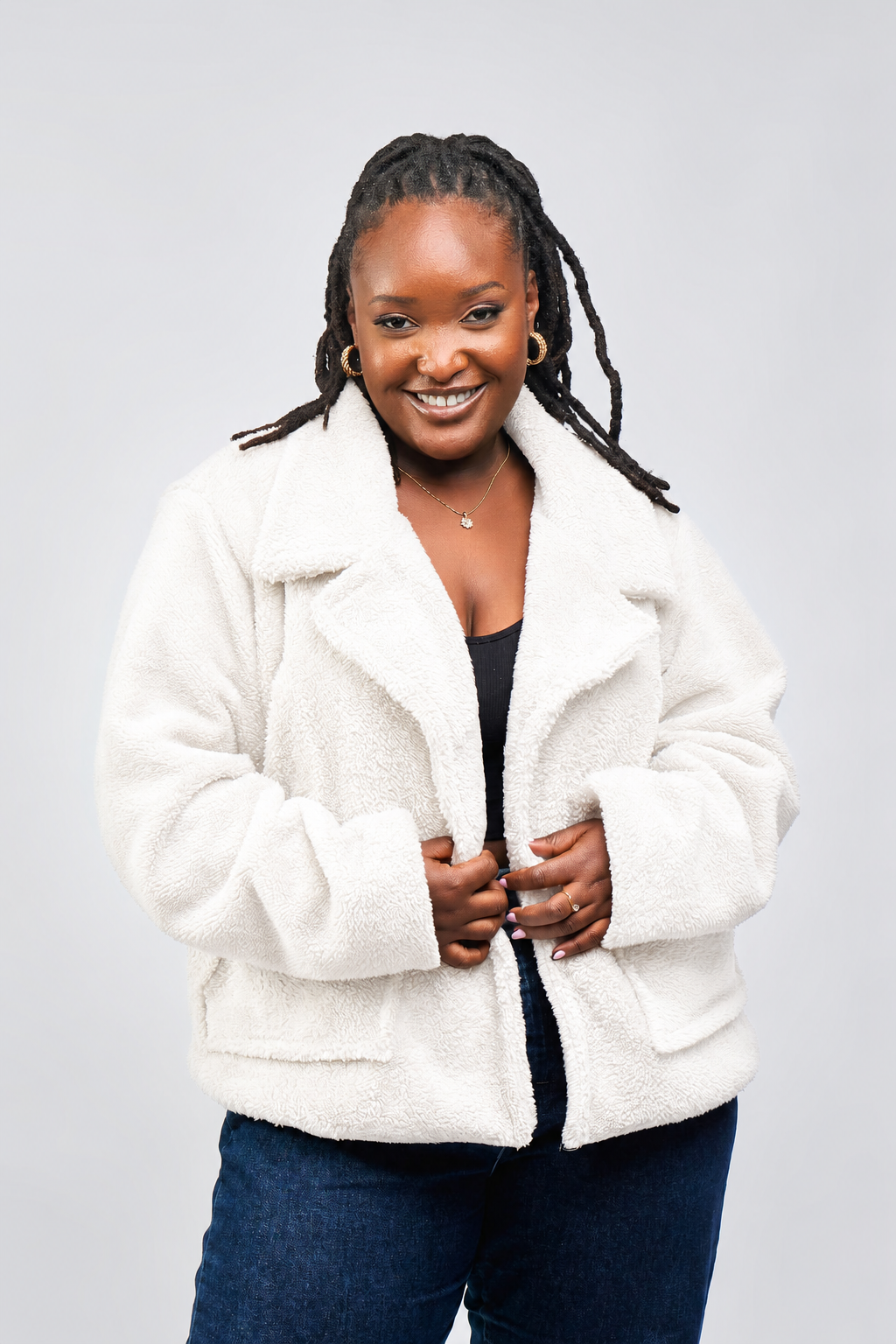“All Fur it” Teddy Coat- Pearly White