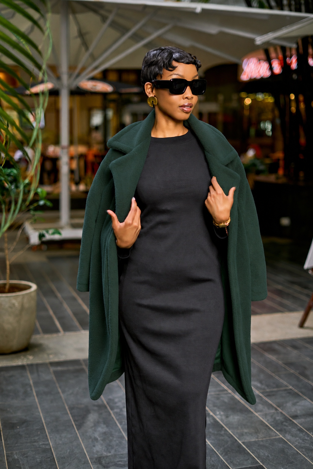 “Green Flag” Coat- Emerald Green