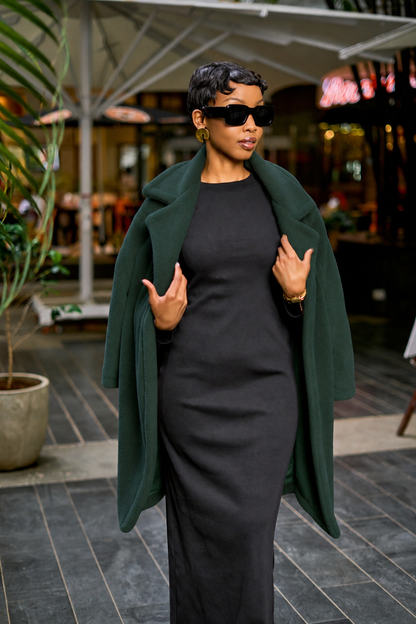 “Green Flag” Coat- Emerald Green
